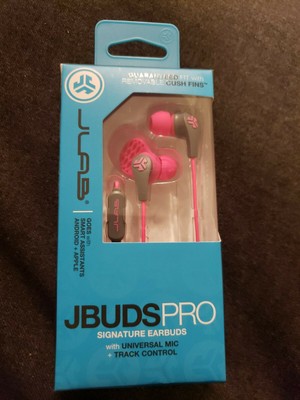 PINK JLab JBuds Pro Signature Wired Earbuds Headphones w/ Mic & Track Control 878376002726 | eBay