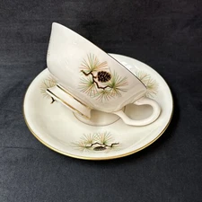 Lenox PINE W-331 Footed Cup and Saucer Set