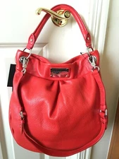 NWT 100% Authen Genuine Leather Marc Jacobs Classic Q Hillier, Cherry Red SOLD!!