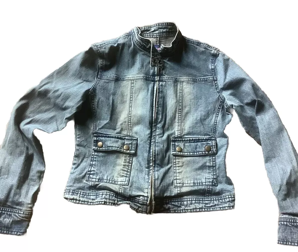 Faded jean cheap jacket