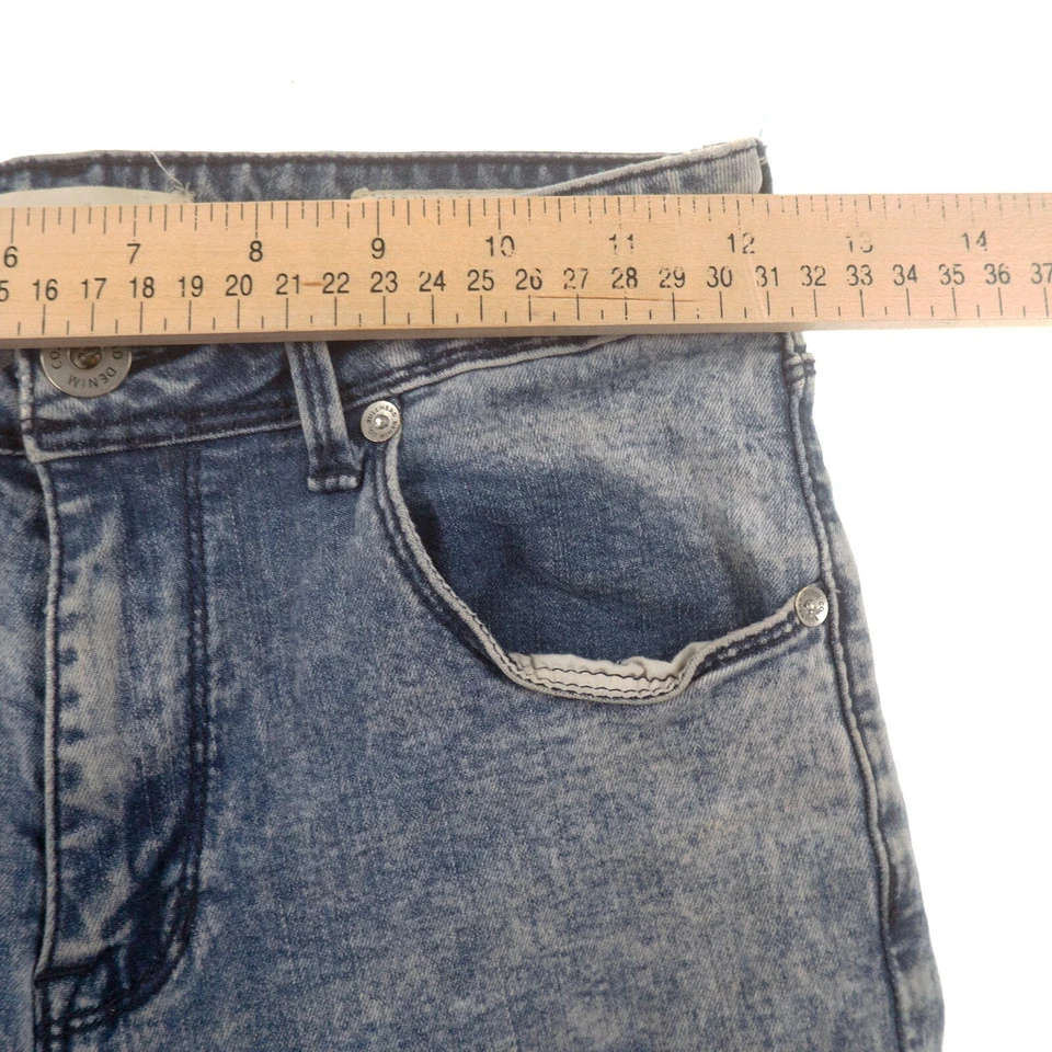 Bullhead High Rise Jegging Juniors 5 Medium Blue Acid Wash - Image 2 of 4