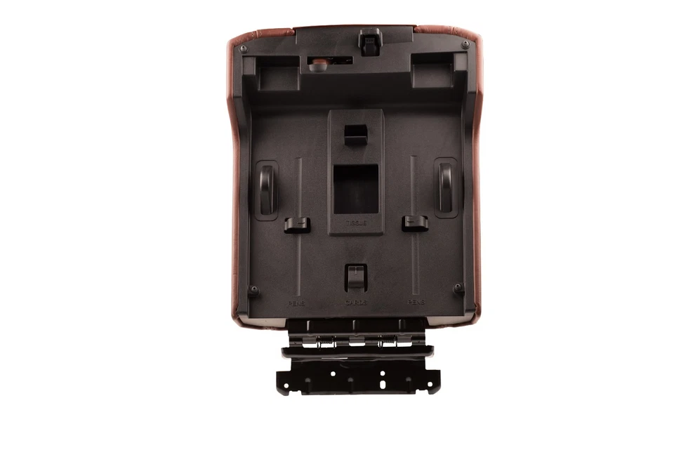 11-15 Ford F250 Super Duty King Ranch Red Adobe Center Console Arm Rest Lid OEM - Image 3 of 4