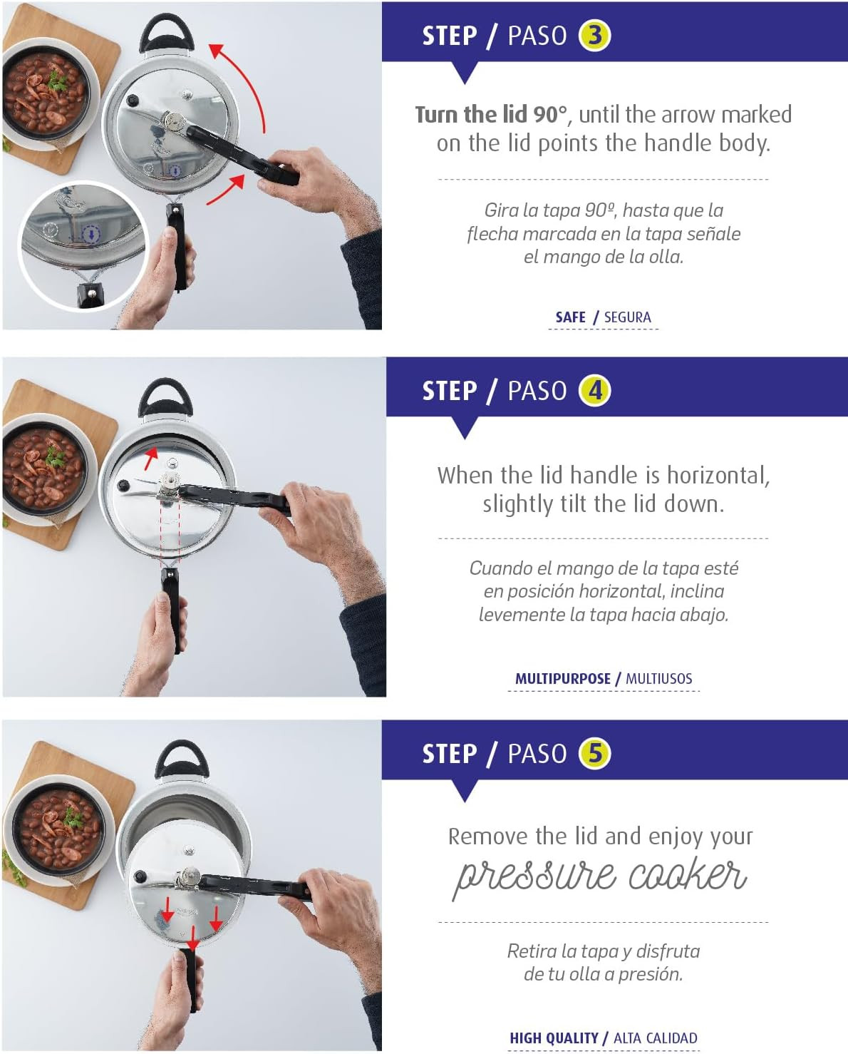 13.7QT Aluminum Pressure Cooker - 14 Servings, Safe & Heat Resistant Handles