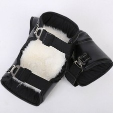 Sheepskin Wool Thermal Knee Joints Warmers Flexible PU Winter Pads Protector SPW