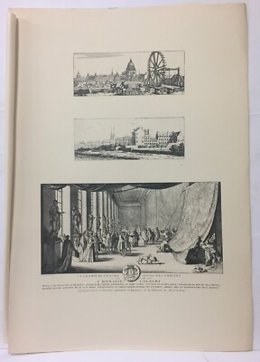 Engraving Views Of Several Small Places In The Suburbs Of Paris