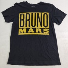 Bruno Mars Men's T-Shirt Sz M Black 24K Magic World Tour Dates 2 Sided EUC