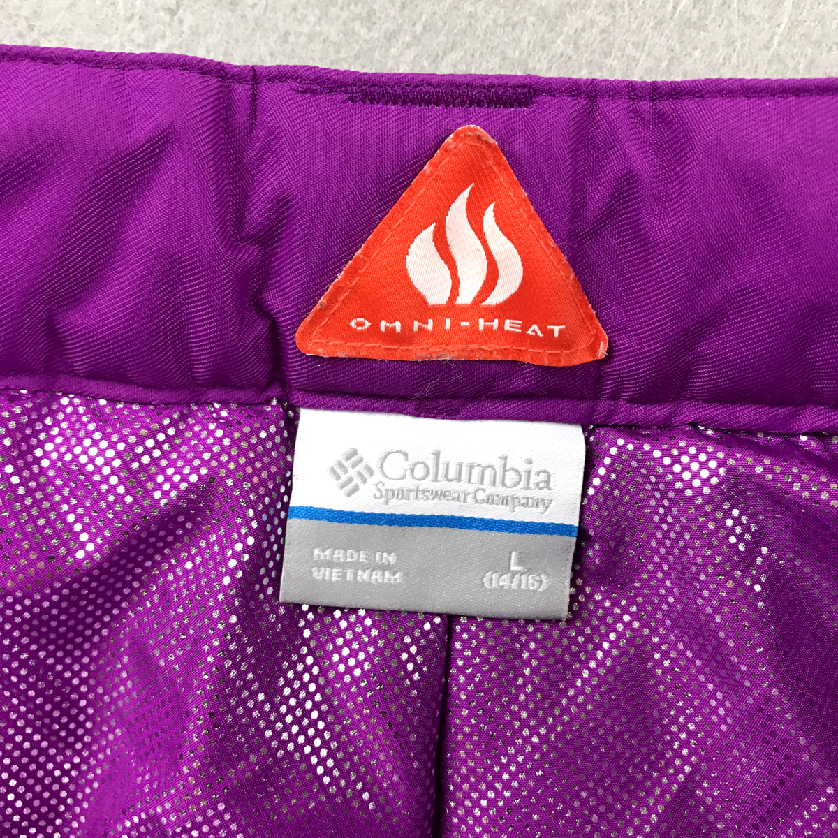 Columbia Snow Pants Youth Large Pink OmniHeat Bugaboo Snowboarding