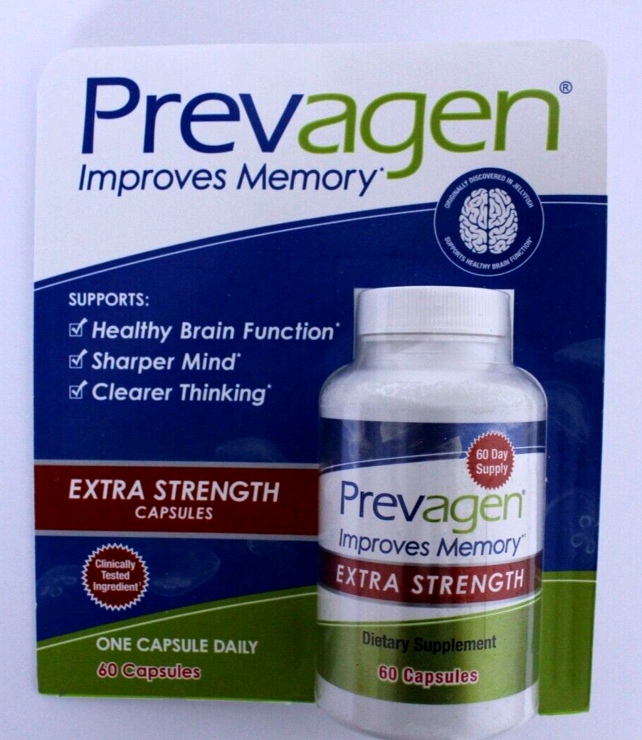 Prevagen Extra Strength 20mg Capsules 60 Count Brand New prevagen-extra-strength-20mg-capsules-60-count-brand-new