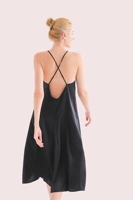 SICHOU Seide Nachthemd 100% Maulbeerseide 22MM 6A Premium Silk Sleepwear Kleider