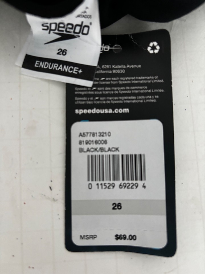 NWT Speedo Swimsuit Endurance + Womens 26 Black SEE SIZING eBay