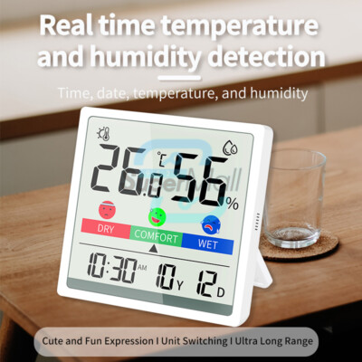 Indoor Colorful LCD Thermometer Hygrometer Digital Temperature Humidity Meter