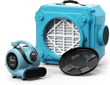 2PCS Blue Alorair GF600A Air Mover + HEPA 550 Air Scrubber Damage Restoration