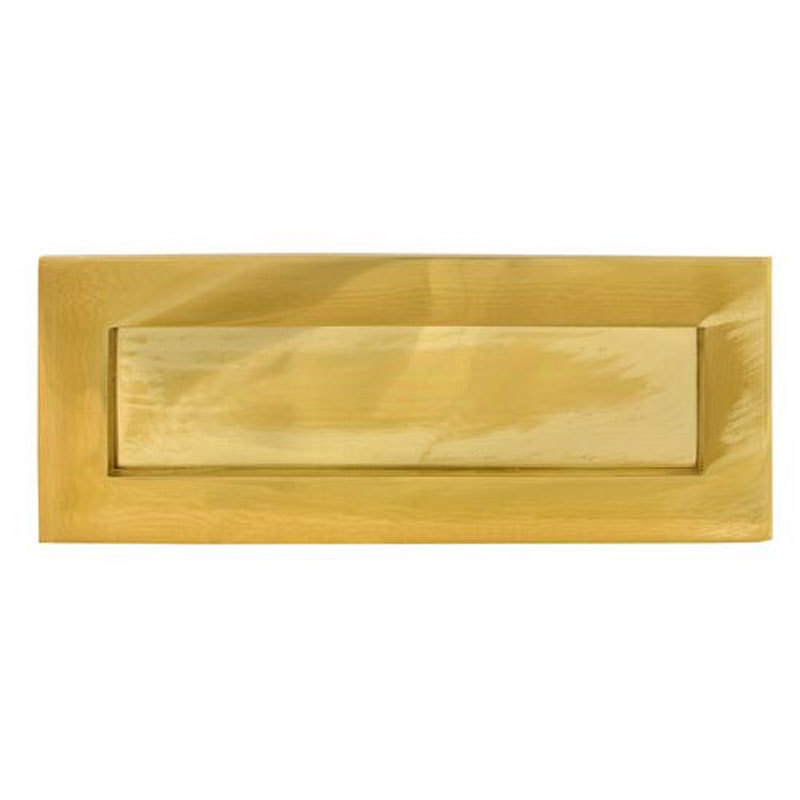 TSS Victorian Sprung Letter Plate 10x4 Brass (TSSLET10X4B)