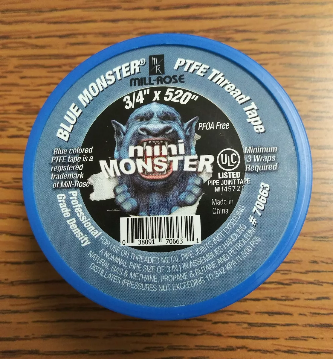 Blue monster 2024 teflon tape