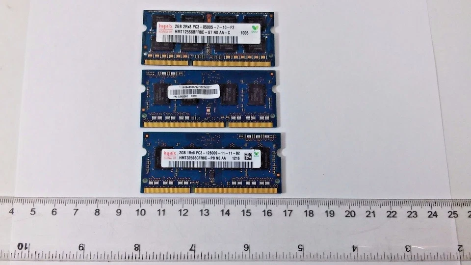 Hynix 6GB 3X2GB Laptop Notebook RAM Memory HMT125S6BFR8C-G7 HMT325S6CFR8C-PB NO - Image 2 of 3