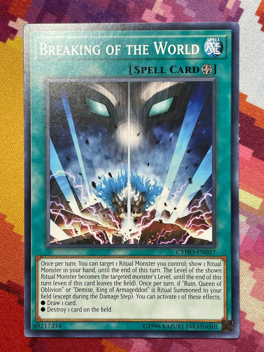 Yu-Gi-Oh! CYHO-EN057 Breaking of the World Near Mint | eBay