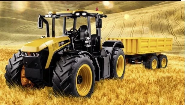 Carson 500907654 JCB Fastrac Traktor 1:16 Landwirtschaft 500907661 Anhänger Set - Bild 3 von 4