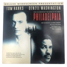 1993 Philadelphia Laserdisc With Tom Hanks Denzel Washington Deluxe Widescreen