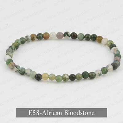 #ad Handmade 4mm Mixed Natural Gemstone Round Beads Stretchy Bracelet Reiki Chakra $4.75