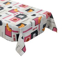 Nappe en Toile Cirée Croissant Petit Déjeuner Café 06172-01 Carré Rond Oval