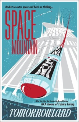 Disneyland Space Mountain Poster 11X17 - Tomorrowland | eBay