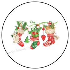 CHRISTMAS STOCKINGS ENVELOPE SEALS LABELS STICKERS PARTY FAVORS