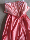 David's Bridal Strapless Dress Coral Knee Length Women's Size 6 Bubble Hem — photo 6