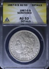 1887-O $1 Morgan Silver Dollar ANACS AU 53 Details