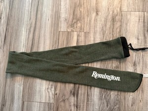 Vintage Remington Green Gun Sleeve Sock 50" Long Knit Polyester Elastic Closure