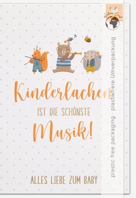 GOOD VIBES Baby  - Glückwunschkarte im Format: 11,5 x 17 cm mit Briefumschlag