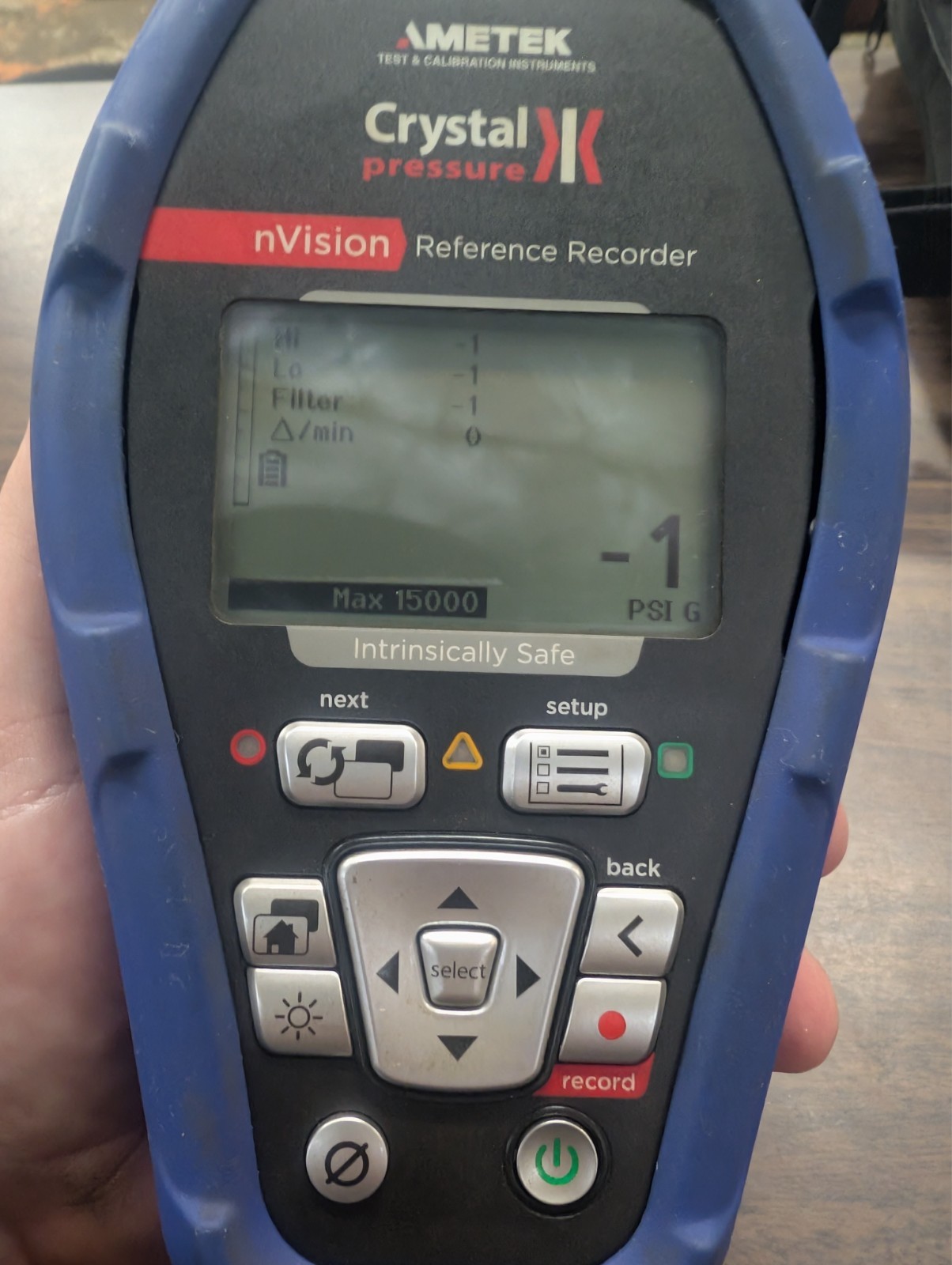 Reference Recorder Calibrator RTD100-15KPSI Crystal nVision Reference Recorder RTD100 15k with probe