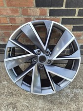 Skoda ENYAQ 24 Plate Rear Grey Diamond Cut Alloy Wheel 20"