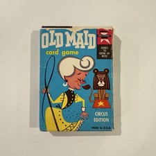1959 ED-U-CARDS Old Maid Card Game Circus Edition COMPLETE IN BOX