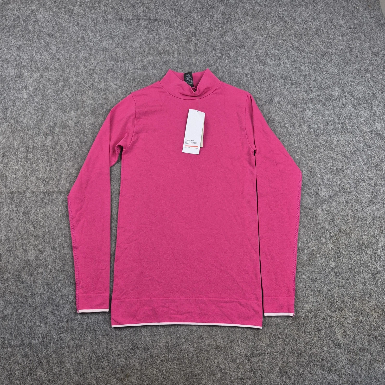 Sweaty Betty Top Womens XS Pink High Neck Base Layer Ski Thermal Long Sleeve