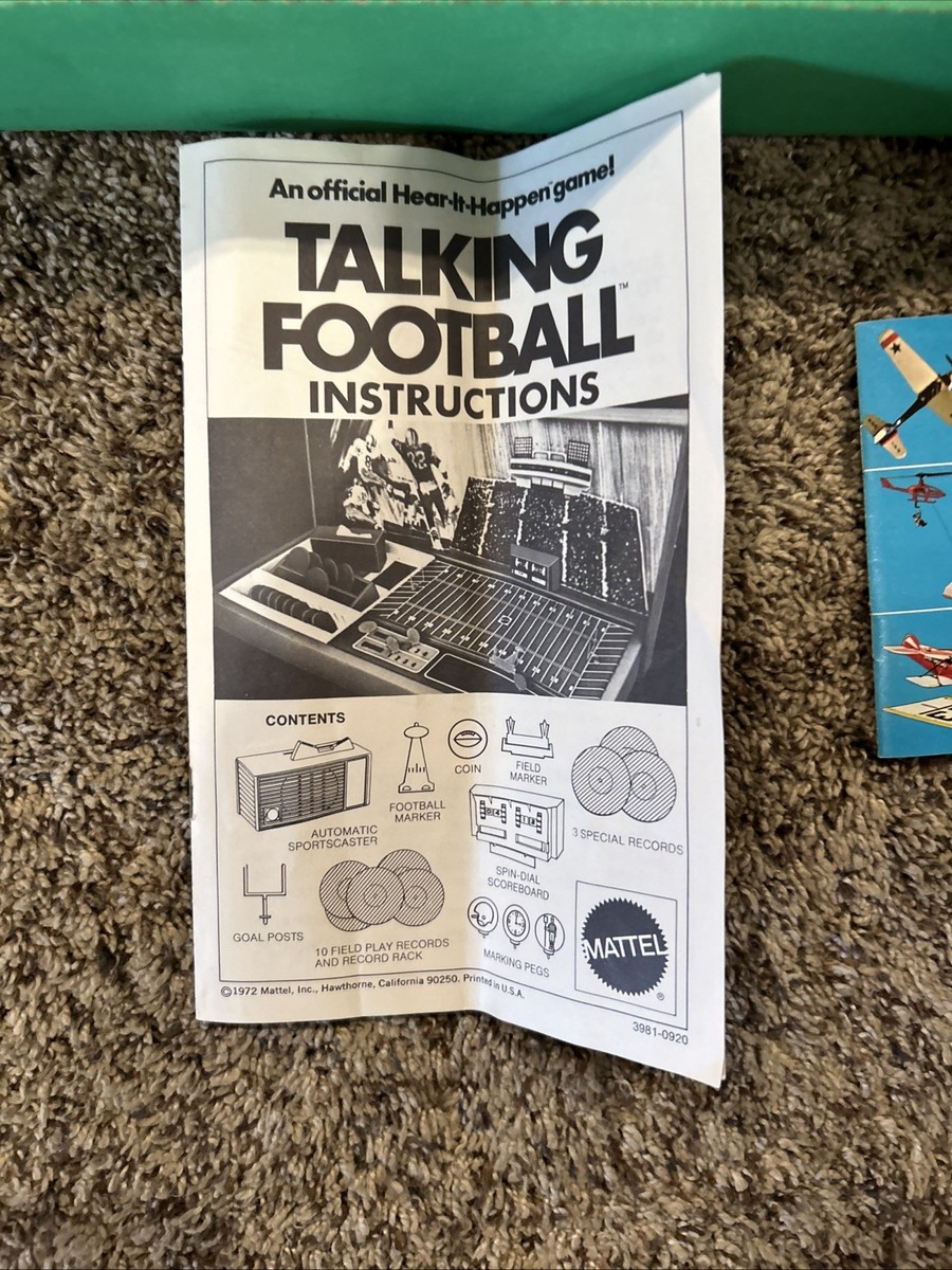 1971 Mattel Talking Football - All 13 Records, Seems To Be
