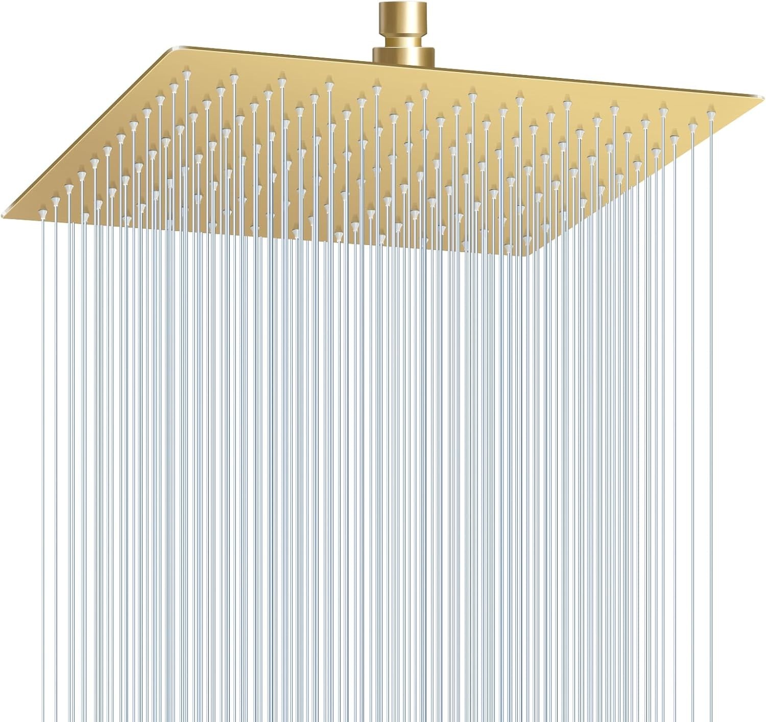 Pommeau de douche effet pluie KINLIV anti-calcaire en inox doré brossé