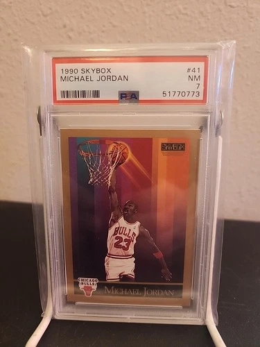 Michael Jordan 1990 SkyBox #41 PSA 7 NM With Sleeve NBA Trading Card Classic