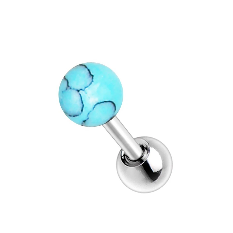 316L Stainless Steel Cartilage Earring with Synthetic Stone - Image 2 of 3