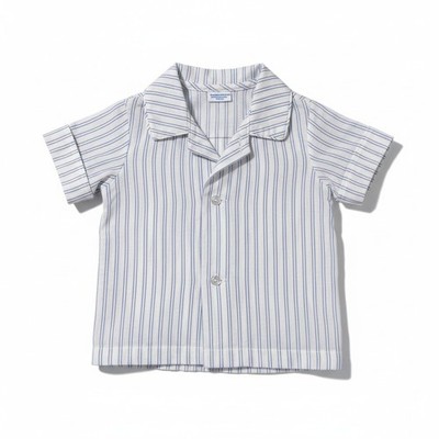Thomas vintage 18month boy button up striped blue and white shirt