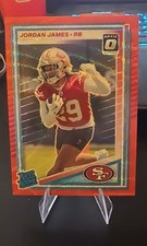 2025  Donruss - Rated Rookie Jordan James #374 Optic Preview Red Wave Prizm (RC)