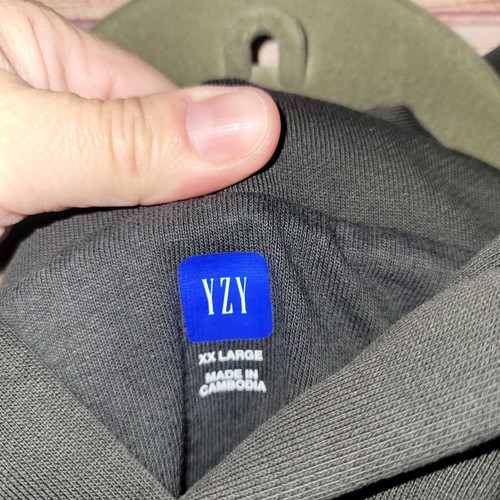 Yeezy Gap Balenciaga 55 Logo Shrunken Heavyweight Hoodie Dark Grey Size 2XL NWOT - Picture 2 of 4