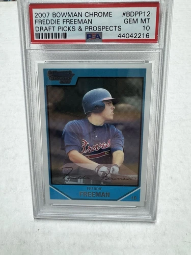 2007 Bowman Draft Picks & Prospects - Chrome Draft Picks Freddie Freeman PSA 10