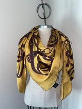 GUCCI 100% Silk Equestrian Shawl Wrap Scarf – Made in Italy