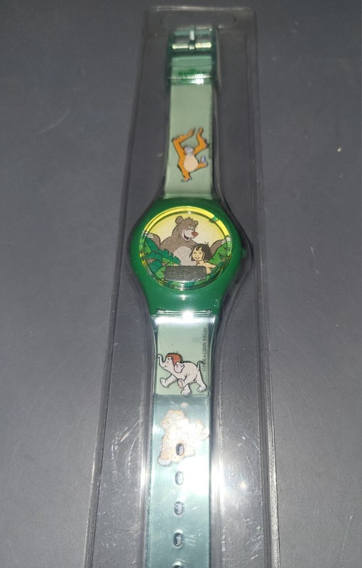 Disney Jungle Book, "Green Band Wristwatch", Baloo & Magwi W/ Other characters 