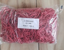 Gummiringe rot 50/3 mm Kautschuk extrem reißfest 1000g / 1KG