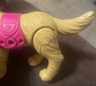 Barbie Beige Plastic Pet Dog Figure with Pink Harness, 2-Piece Set — photo 3