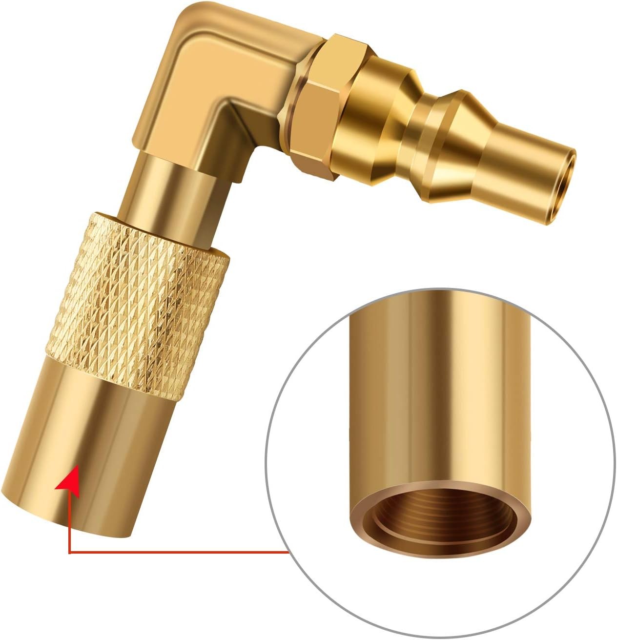 WADEO Low Pressure 1/4 inch RV Quick Connect Elbow Adapter Fitting for... 