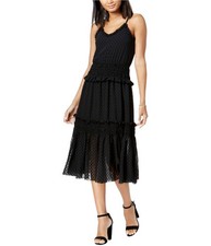 maison Jules Womens Smocked Fit Flare Dress