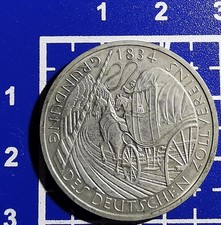 5 Mark CuNi Münzen Heiermann BRD 150 Jahr Deutscher Zollverein 1984 D