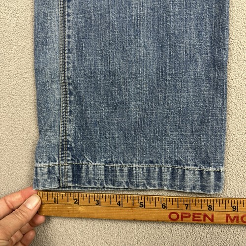 Vtg 90s Y2K Unionbay Denim Overalls Size M Carpenter Straight Leg Grunge Jeans - Afbeelding 7 van 9